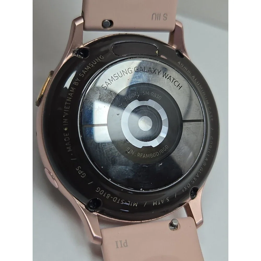 Samsung Galaxy Watch Active2 40mm Pink Aluminum GPS Bluetooth Smartwatch *READ